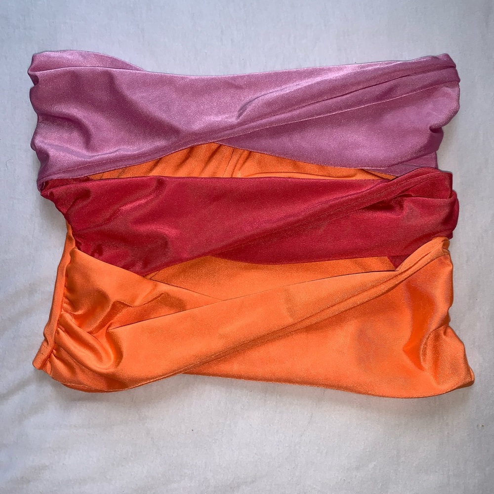 amazon trendy colorful knot crop top